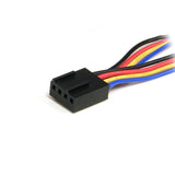 30cm 4 Pin Fan Power Splitter Cable connecting two PWM fans to optimize PC cooling efficiency and performance.