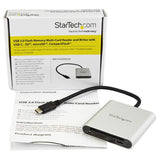 USB 3.0 Flash Memory Multi-Card Reader/Writer w/ USB-C - SD/microSD/CompactFlash