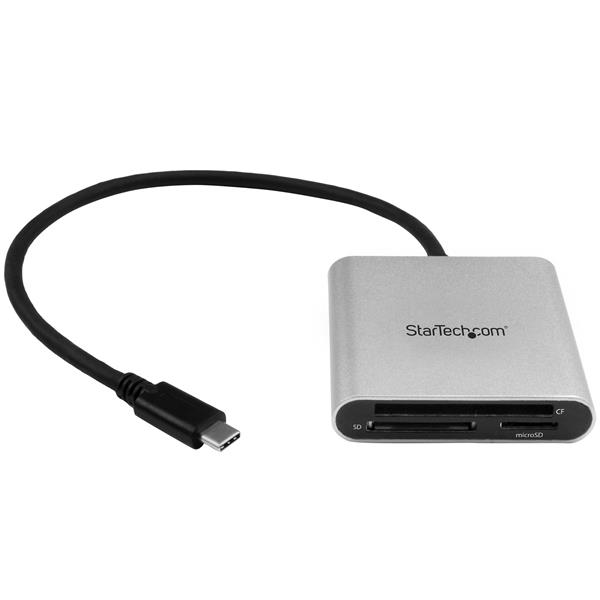 USB 3.0 Flash Memory Multi-Card Reader/Writer w/ USB-C - SD/microSD/CompactFlash