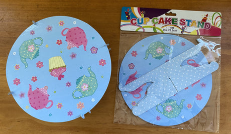 Set of 2 clear 25.5cm cupcake stands, perfect for elegant tea parties and celebrations.