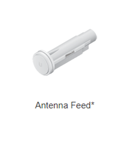 Ubiquiti 5 GHz PowerBeam AirMax antenna feed for wireless bridging, featuring InnerFeed technology and easy tool-free installation.