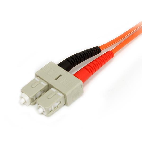 Fiber optic cable with LC/SC connectors, 2m LSZH jacket, ideal for high-speed data transfer in various settings.