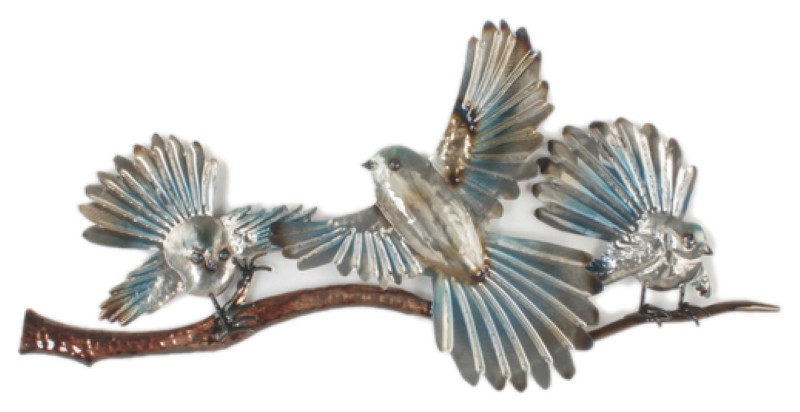 Metal Wall Art - Fantails on Branch