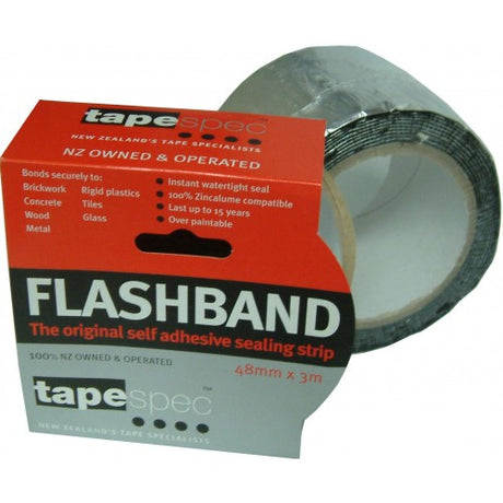 Flashband Roofing Sealing Strip, 48mmx3m, silver; ideal for waterproof repairs on roofs and various materials.