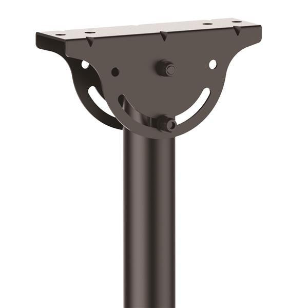 High Ceiling TV Mount with adjustable pole, supports 32"-75" TVs, tilts -25° and swivels 360° for optimal viewing.