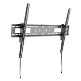 Heavy-duty tilting wall mount for 60"-100" TVs, low-profile design, supports 165 lbs, ideal for various spaces.