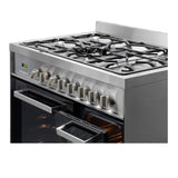 Parmco - Freestanding Stove - 900mm Combination  1 & 1/2 Ovens - Stainless Steel