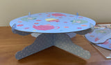 Clear cupcake stands set of 2, each 25.5cm, perfect for showcasing desserts at parties and events.