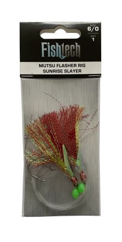 Fishtech 6/0 Mutsu Economy Flasher Rig - Sunrise Slayer