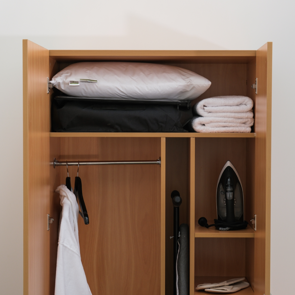 2 Door Wardrobe - Bristol 200cm (Tawa)