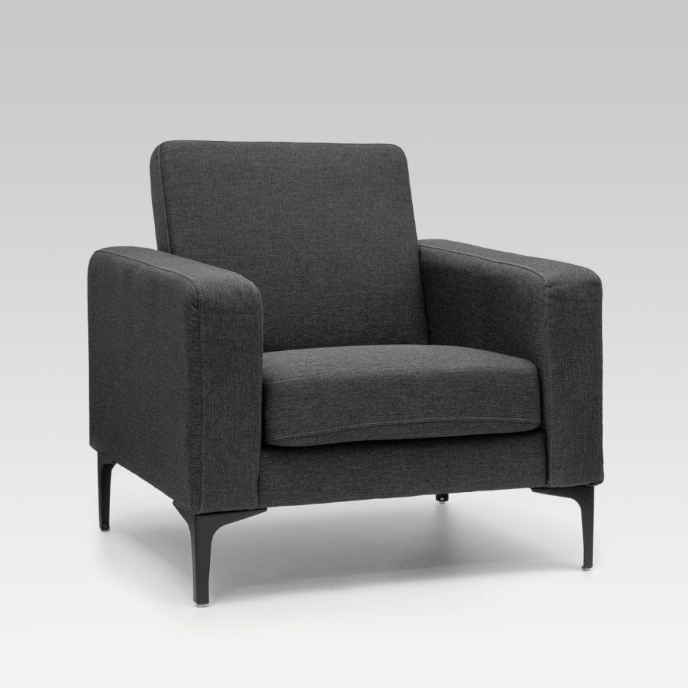 Single Seater Chair - Makers Fenix Fabric (Charcoal)