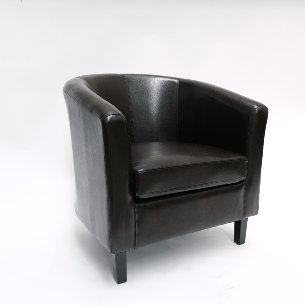 Tub Chair - Makers PU (Brown)