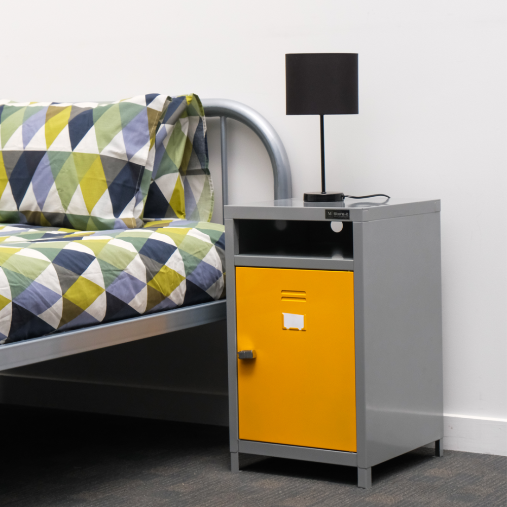 Lockable Cabinet - Makers Store-It Bedside Locker Grey