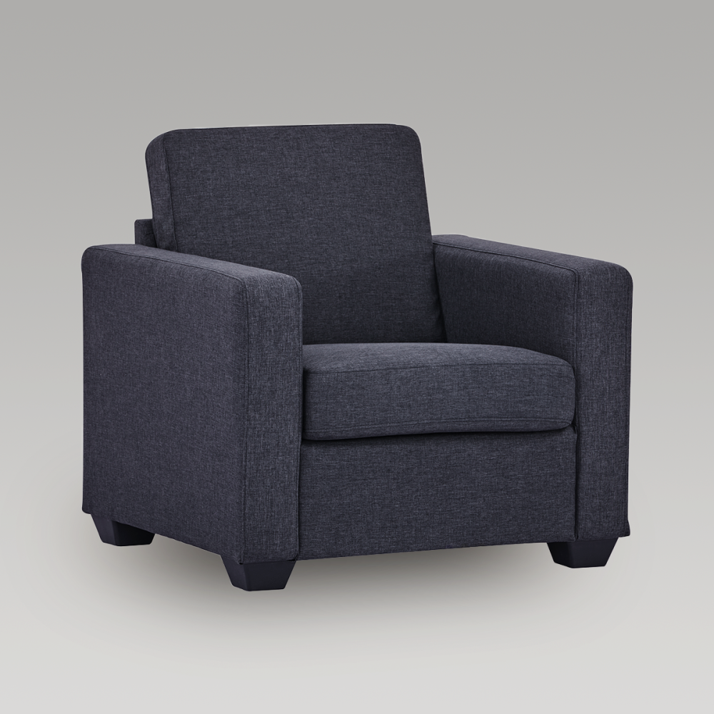 Makers Gregor Fabric Single Seater Chair - Charcoal