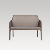 Net Bench With Cushion - Double (Charcoal)