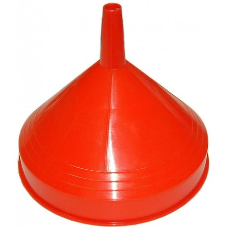 Medium 165mm plastic funnel with lip for clean pouring of liquids, perfect for home and commercial use.