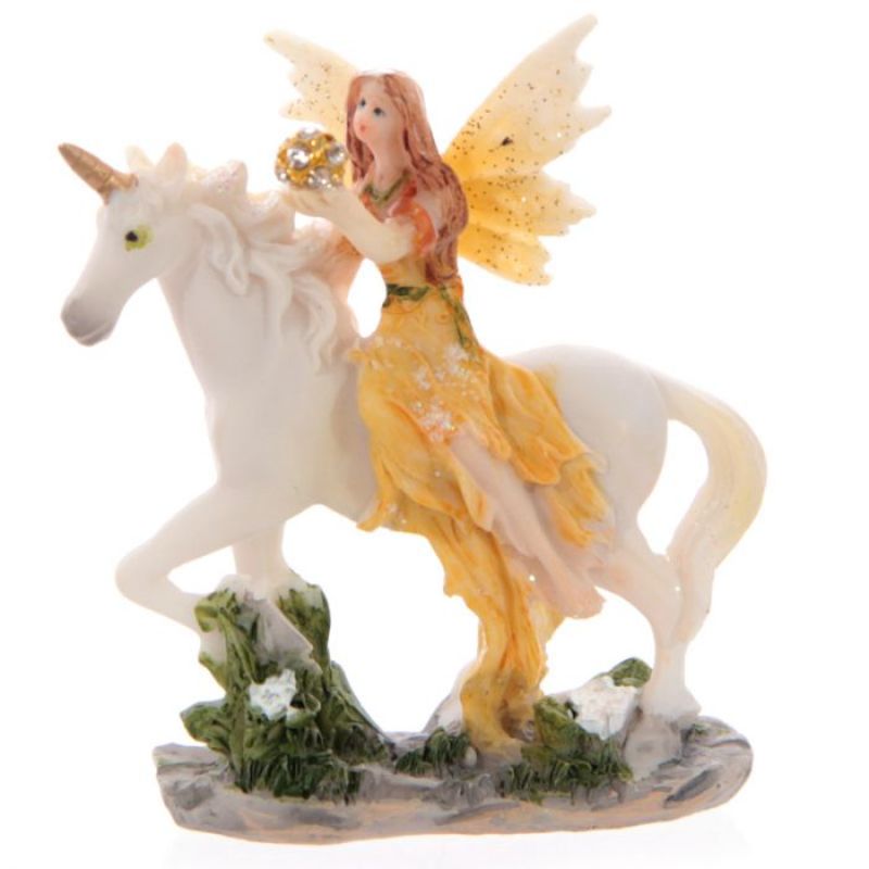 24 assorted resin fairy and unicorn figurines in a charming mini bag, perfect for parties and imaginative play.