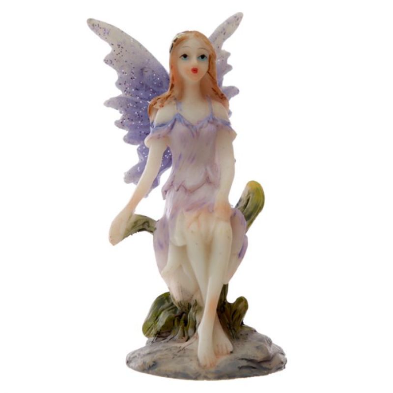 Set of 12 enchanting resin fairy figurines, each 7.5 cm tall, ideal for home decor and whimsical gifts.