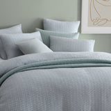 Duvet Cover / Quilt Cover Set - Frankie Sage King Bed (245cm x 210cm)