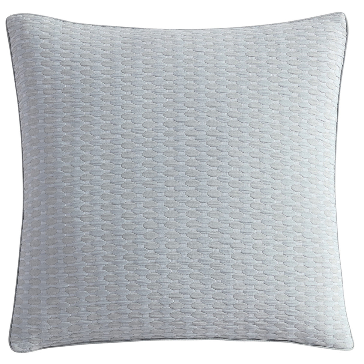 European pillowcase in soft sage with honeycomb waffle texture for a stylish and elegant bedroom accent.