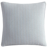 European pillowcase in soft sage with honeycomb waffle texture for a stylish and elegant bedroom accent.