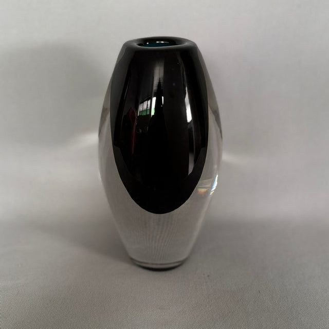 Sleek black vase (9 x 20cm) perfect for fresh flowers or as a stylish decor piece in any interior setting.