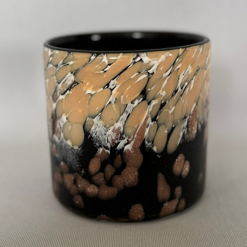 Elegant black candle holder (12 x 12cm) perfect for enhancing decor and creating a cozy atmosphere for any occasion.