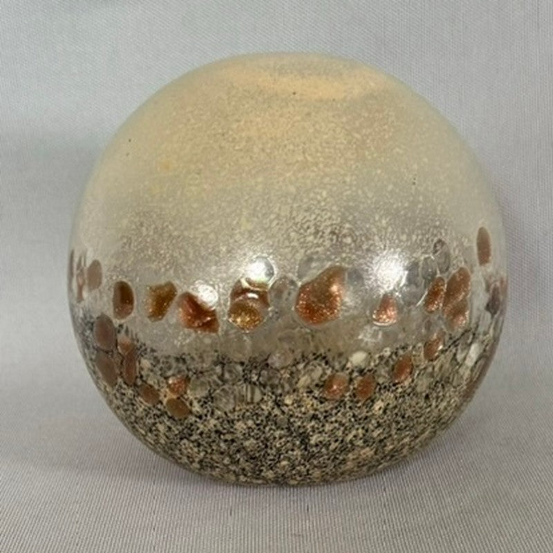 Neutral 12cm decorative orb, perfect for enhancing modern interiors with elegance and versatility.