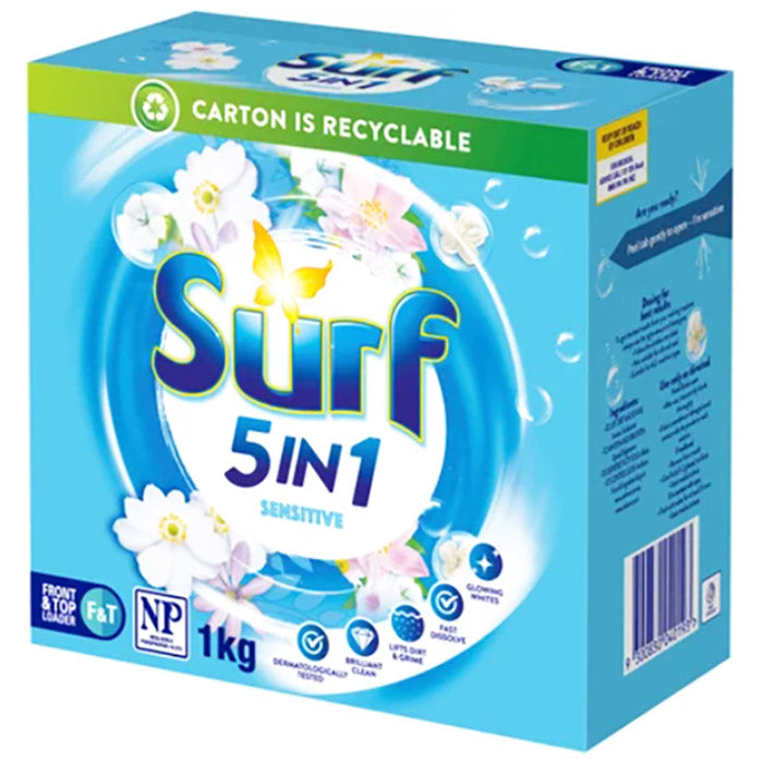 Surf Sensitive Laundry Powder 1kg - Carton of 12