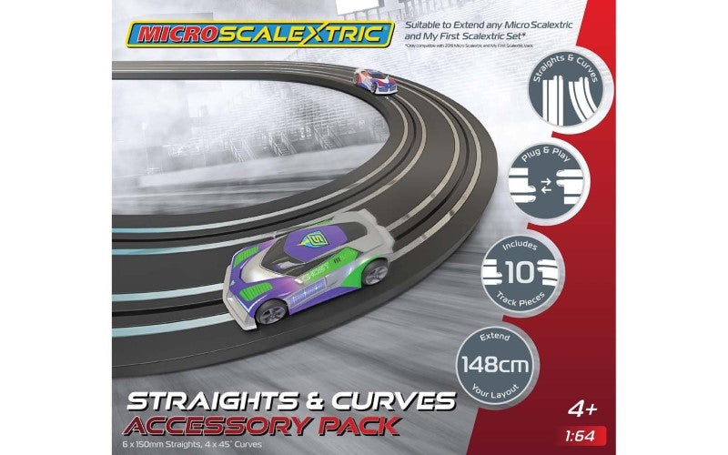 MICRO SCALEXTRIC TRACK EXTENSION PACK - STRAIGHTS & CURVES