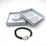 Bracelet - Dragon Blood Jasper Crystal Heart Guardian Angel