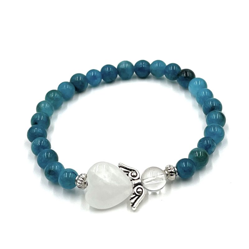 Bracelet - Chalcedony Crystal Heart Guardian Angel