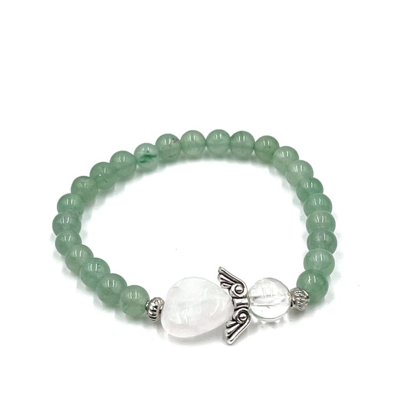 Bracelet - Aventurine Crystal Heart Guardian Angel