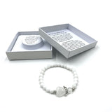 Bracelet - White Jade Crystal Heart Guardian Angel