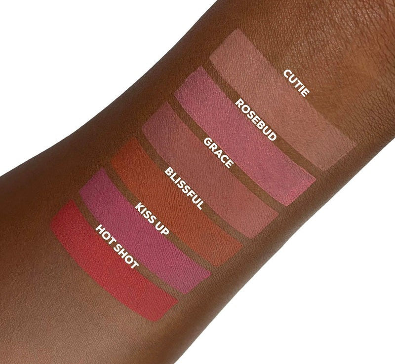 Soft Matte Cream Blush in Blissful by LA Girl, a creamy blush for cheeks and lips, offers a soft matte finish and buildable color.