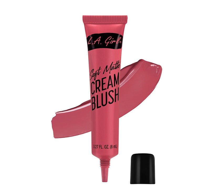 Soft Matte Cream Blush in Kiss Up: gel-like texture, buildable pigmentation, nourishing formula for vibrant, hydrated cheeks and lips.