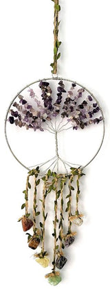 Dreamcatcher - Crystal Tree of Life 7 Chakras Amethyst