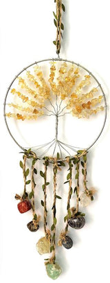 Dreamcatcher - Crystal Tree of Life 7 Chakras Citrine