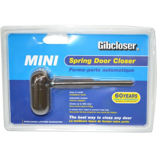 Door Closer Mini Gibcloser Brown   Indoor/Outdoor