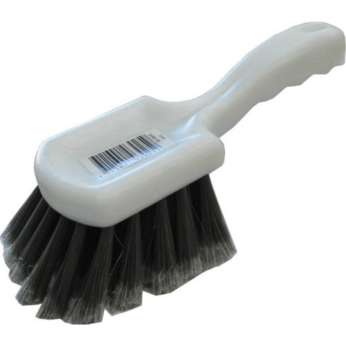 Soft bristle Gong Brush for car washing, made of white polyester, designed for scratch-free cleaning of hard-to-reach areas.