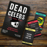 Exciting Dead Celeb Card Game featuring 300+ cards for trivia and impersonation of iconic deceased celebrities.