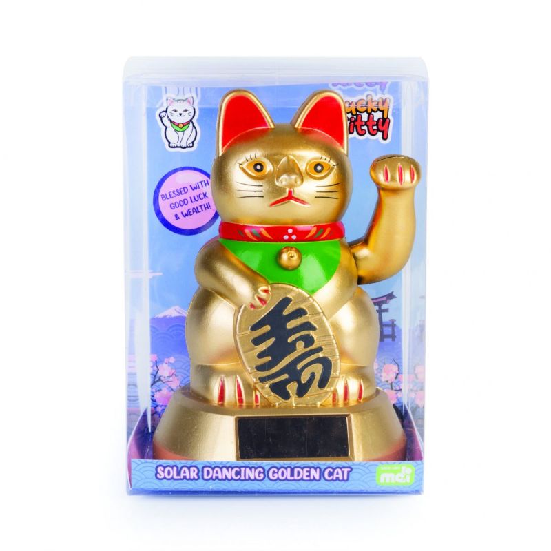 Solar Dancer - Golden Lucky Cat (12cm)