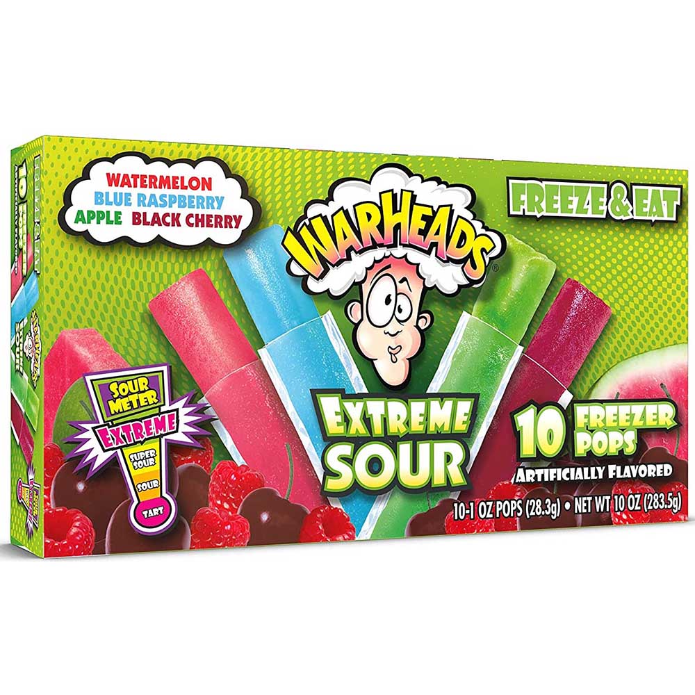 Warheads Freezer Pops 10pk - Pack of 12