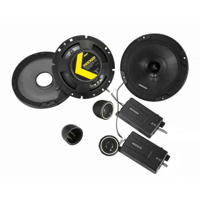 CS 6.75-inch component speakers with titanium tweeters, 300W power, and customizable sound adjustments for superior audio quality.