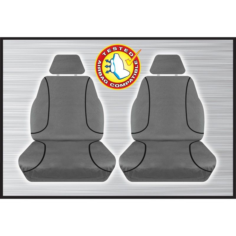 GREY CANVAS FRONT SEAT COVER - NISSAN NAVARA