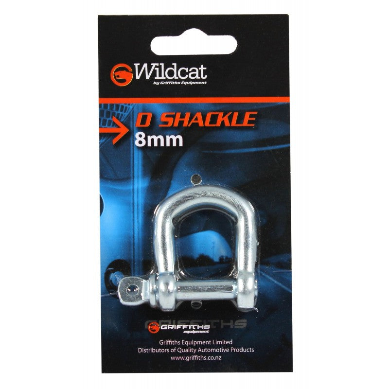 8mm stainless steel D shackle for secure anchoring and rigging, ideal for marine and industrial applications.