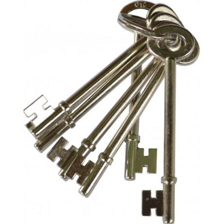 Spare key for Xcel Rimlocks G04, embossed design, compatible with 12 variants, features unique code RIMLOCKL.