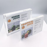 Profile - Solid Acrylic Sign Block Display Frames - 2.5x3.5in (6x9cm)