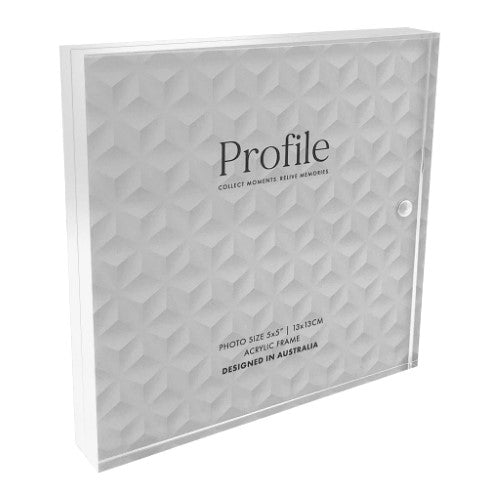Profile - Solid Acrylic Sign Block Display Frames - 2.5x3.5in (6x9cm)