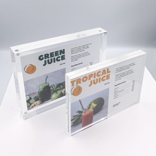 Profile - Solid Acrylic Sign Block Display Frames - 3.5x5in (9x13cm)